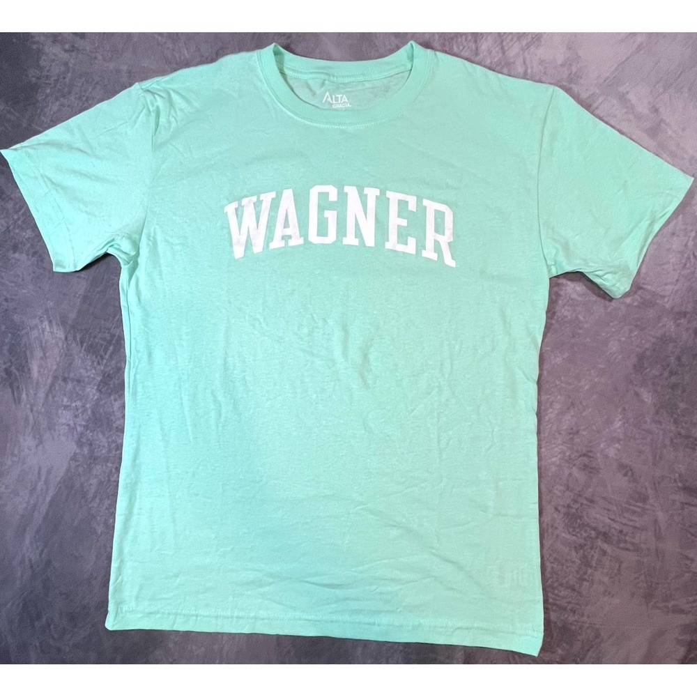 Alta Gracia Wagner College T Shirt Mens Large Mint Green Cotton Crew Neck Tee